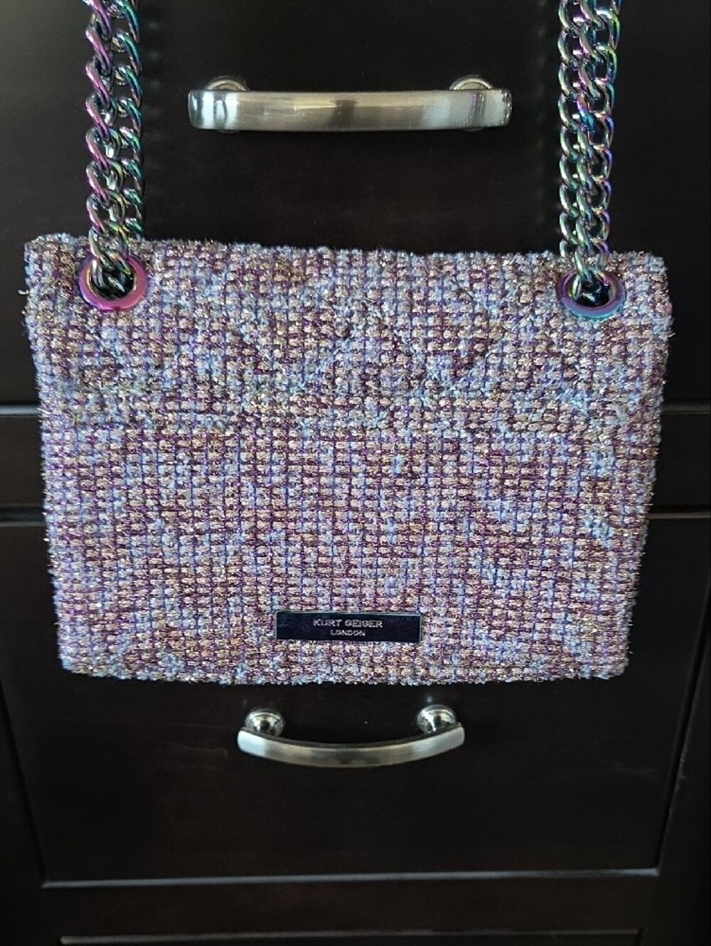 Kurt Geiger London Mini Kensington Tweed Crossbody Bag - Picture 12 of 14